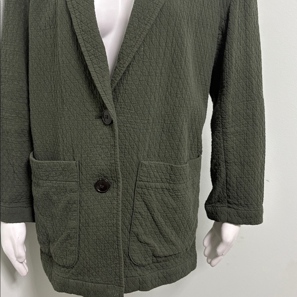 Madewell Shaw Olive Green Diamond Jacquard Blazer Womens Small - Picture 9 of 13